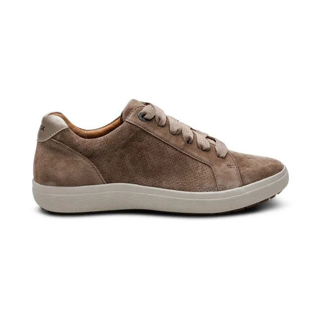 Side of Aetrex Women's Courtney Sneaker in Taupe