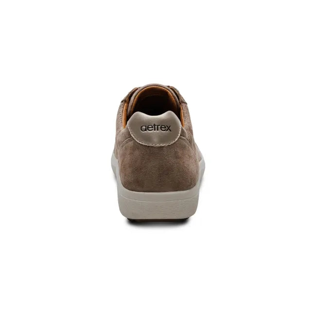 Heel of Aetrex Women's Courtney Sneaker in Taupe