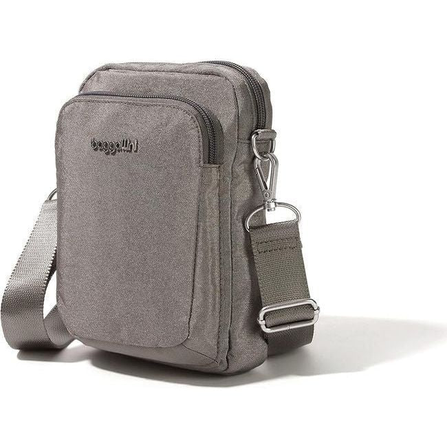 Baggallini Modern Everywhere Explorer Cross Body Bag Sterling Shimmer ENS832B0865
