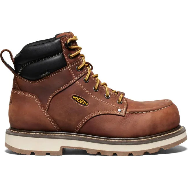 Keen Men's Cincinnati 6" Waterproof 90° Heel Carbon-Fiber Toe Tuscan Red/Sandshell Work Boot 1028283