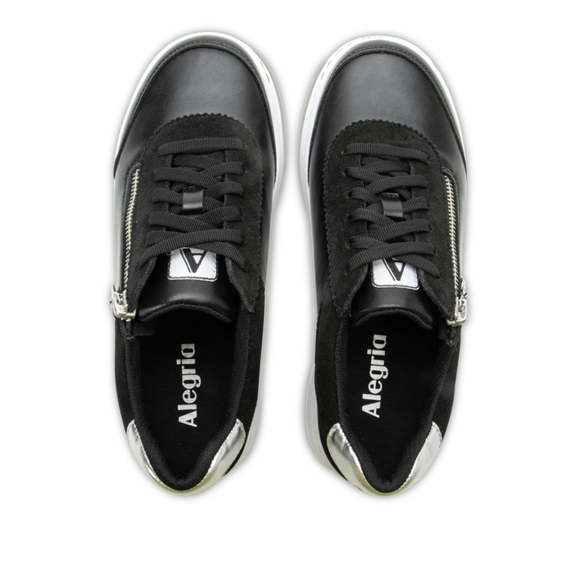 Upper of Alegria Women's Averie Sneakers in Black Convertible
