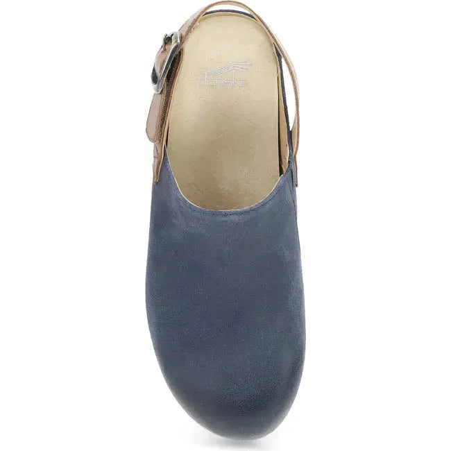 Dansko Women's Merrin Clog Blue Burnished Suede 9605545300