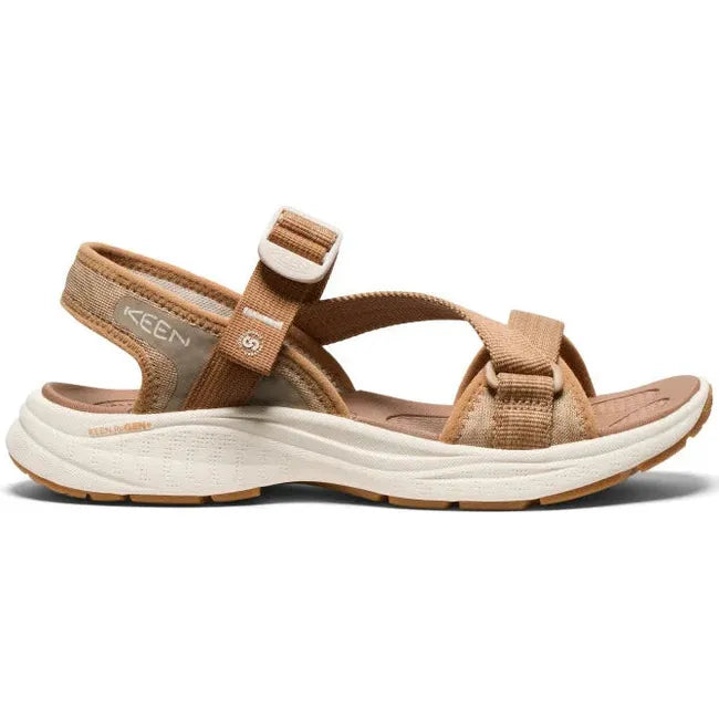 Lateral side of Women's Keen Leiki Sandal in a brown Chipmunk Birch colorway