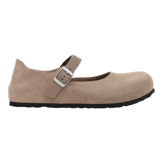 Side of Birkenstock Women's Mantova Suede Mary Jane in Taupe 