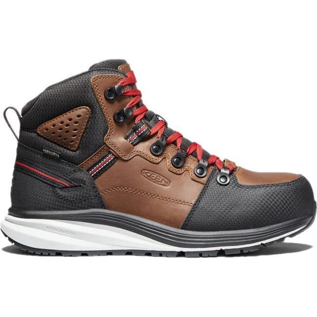 Keen Men's Redhook Mid Waterproof Carbon Fiber Toe Work Boot Tobacco/Black 1024576