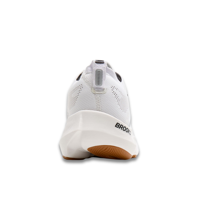 Heel of Brooks Men's Glycerin Flex Running Shoe in White Black Gum