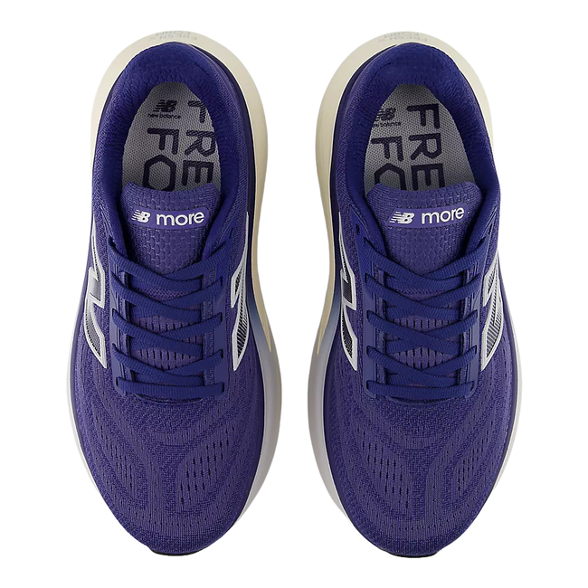 Top of New Balance Women's Fresh Foam X More V6 Running Shoe in Blue Oyster