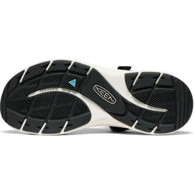 Sole of Women's Keen Leiki Sandal in black star white colorway