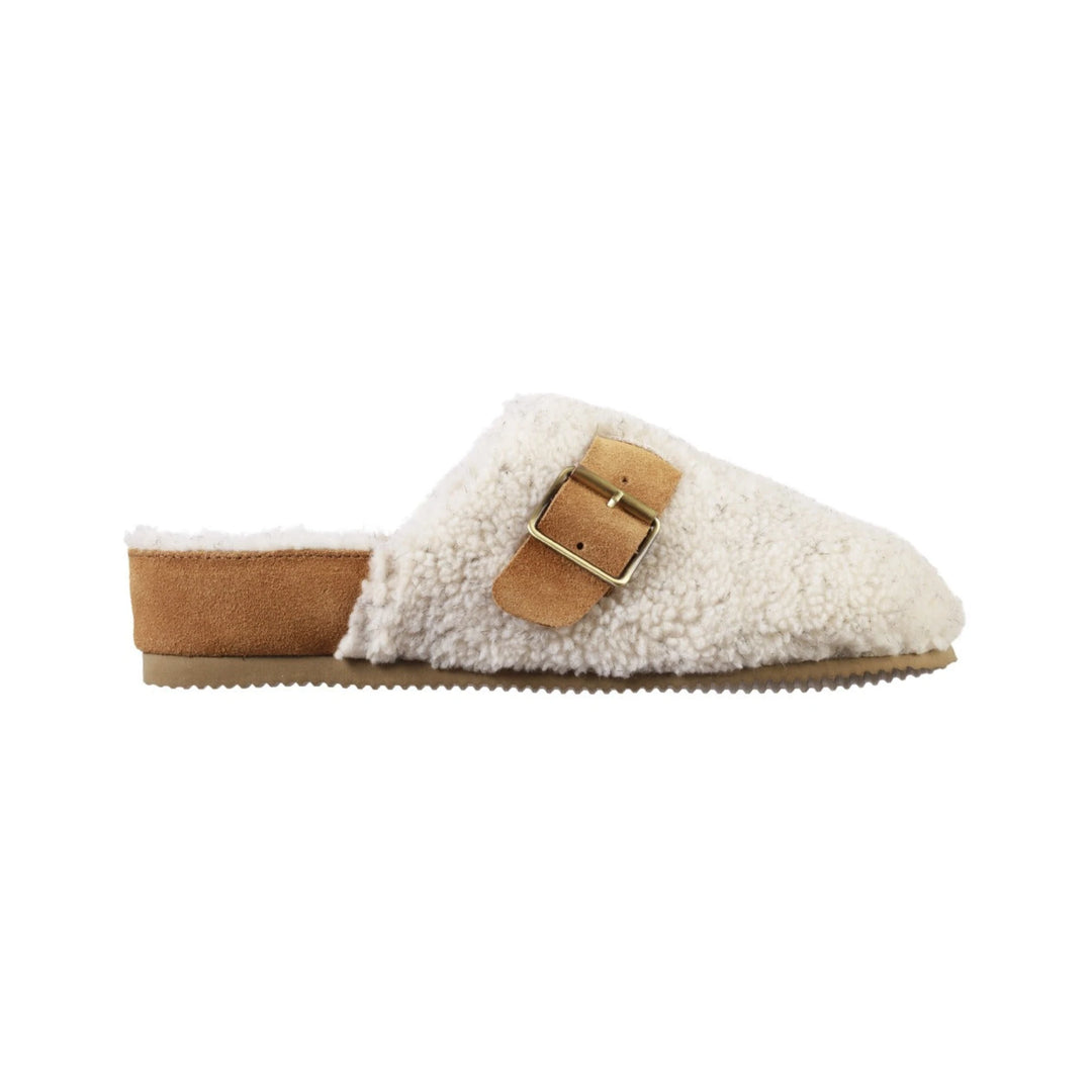 Acorn Women's Ela Adjustable Clog Slipper in Natural, side view