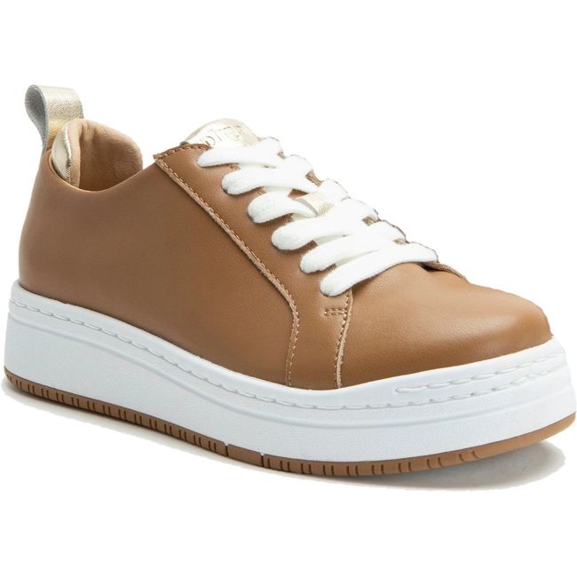 Front angled view of Alegria Women's Adysen Shoe in Brown Leather