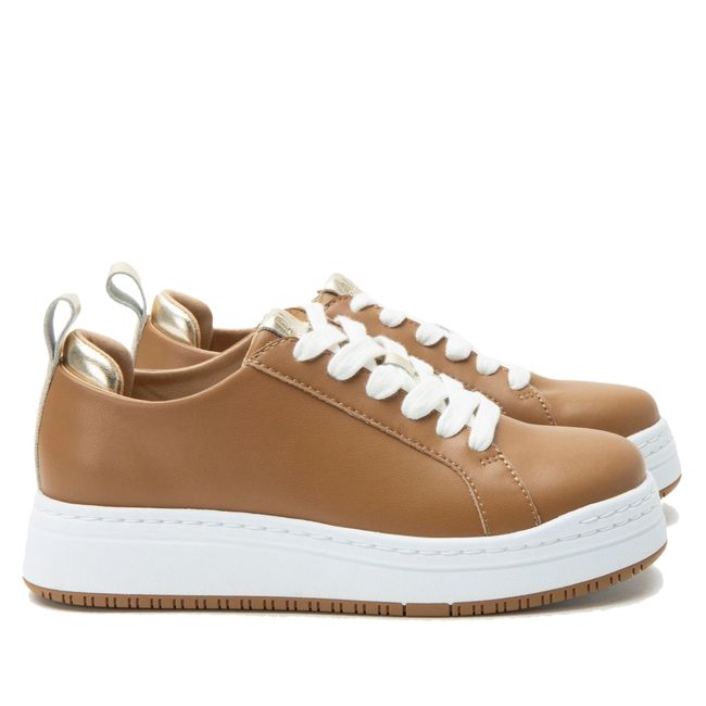 Sides of of Alegria Women's Adysen Shoes in Brown Leather