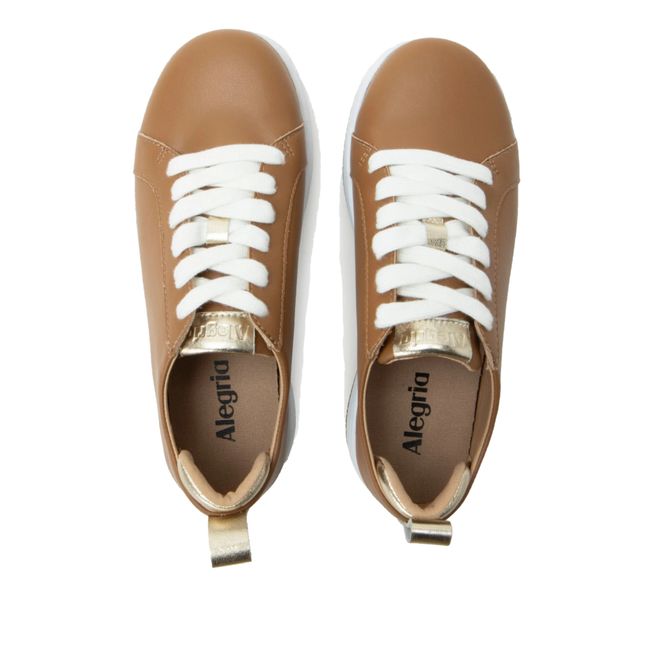 Upper of Alegria Women's Adysen Shoes in Brown Leather