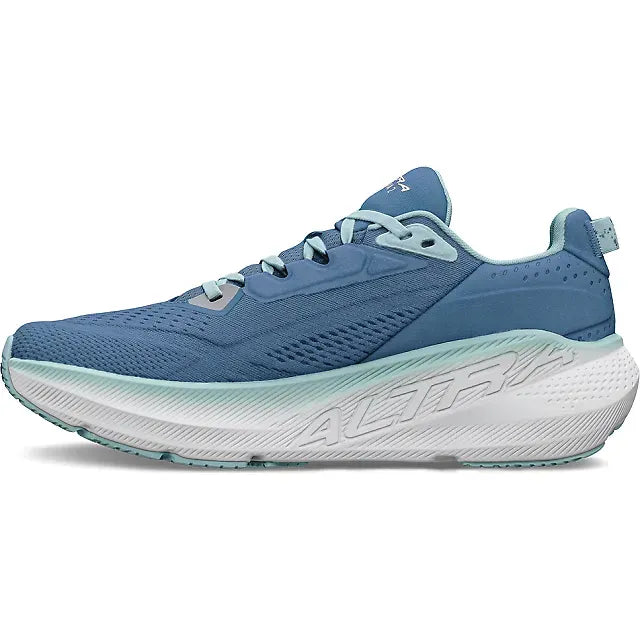 Medial side of Altra Women's FWD Via 2 Running Shoe in Light Blue