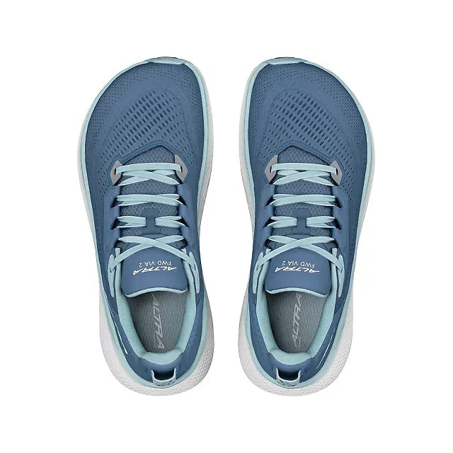 Upper of Altra Women's FWD Via 2 Running Shoe in Light Blue