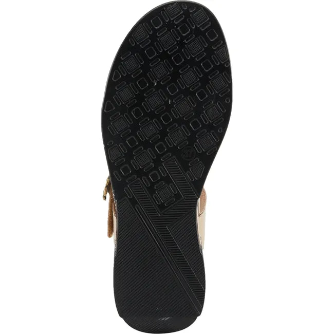 L'Artiste Women's Alora Wedge Sandal Light Beige Multi