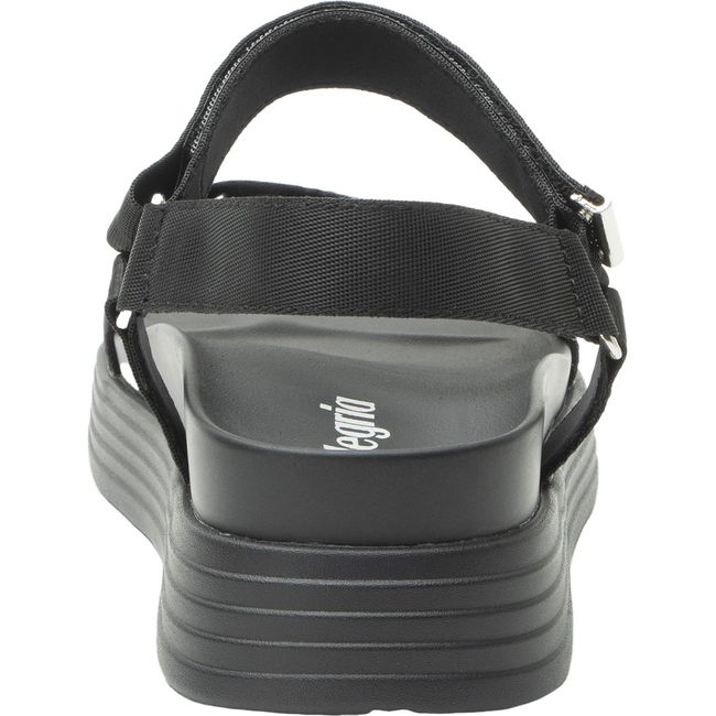 Heel of Women&#39;s Alegria Allyson Sandal in Black with back strap