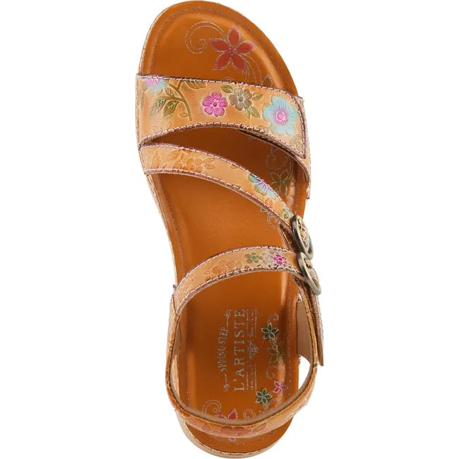 L'Artiste Women's Anneka Sandal Camel Multi