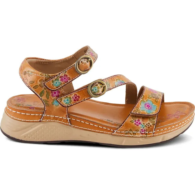 L'Artiste Women's Anneka Sandal Camel Multi