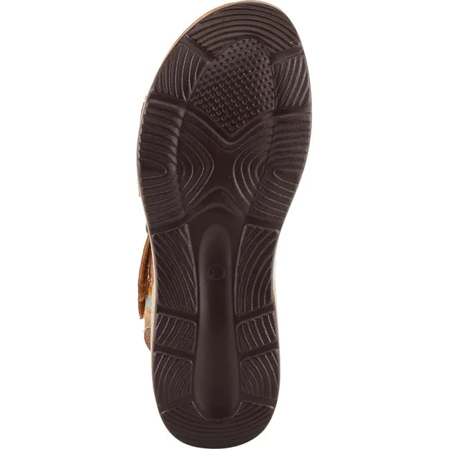 L'Artiste Women's Anneka Sandal Camel Multi