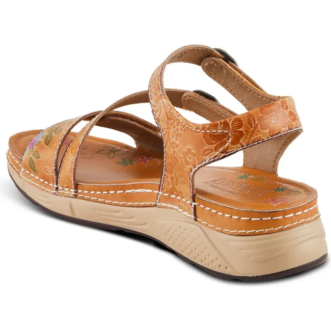 L'Artiste Women's Anneka Sandal Camel Multi