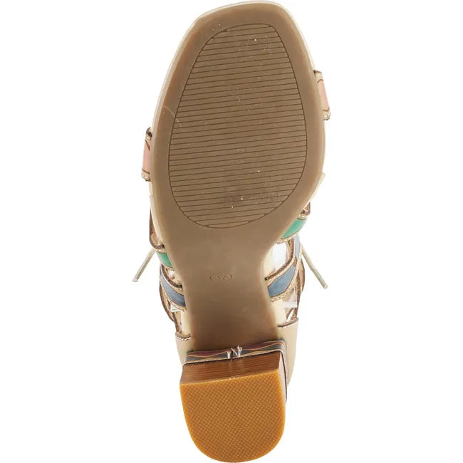 L'Artiste Women's Artdeco Heel Beige Multi