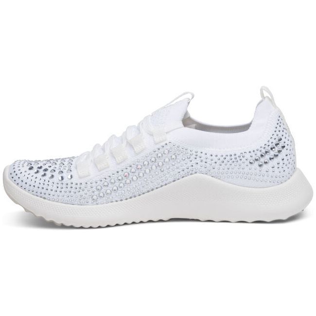 Aetrex Women's Carly Sneaker White Sparkle AS251W