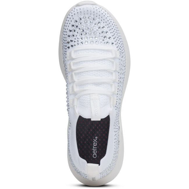 Aetrex Women's Carly Sneaker White Sparkle AS251W