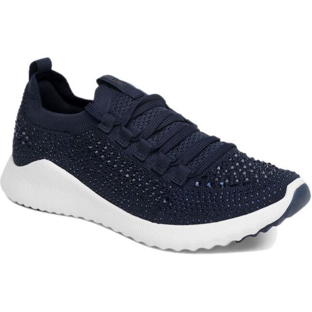 Aetrex Women's Carly Sneaker Navy Sparkle AS255W