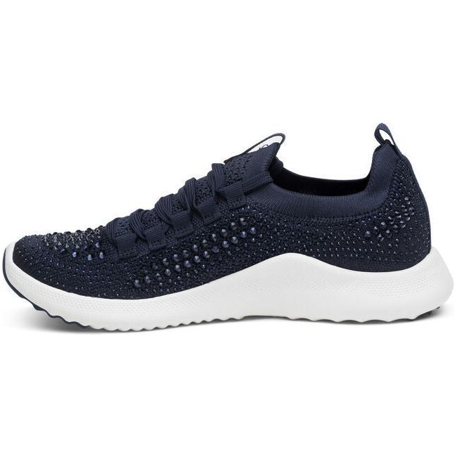 Aetrex Women's Carly Sneaker Navy Sparkle AS255W