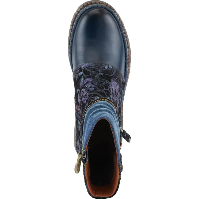 L'Artiste Women's Avrilrose Boot Navy Multi