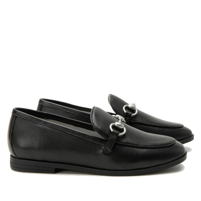 Sides of Alegria Women's Aya Penny Loafers in Black Leather