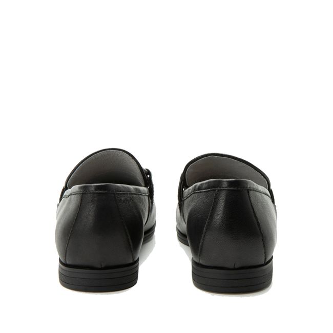 Heels of Alegria Women's Aya Penny Loafers in Black Leather