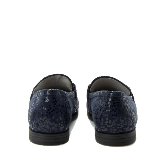 Heels of Alegria Women's Aya Penny Loafers in Blue Notes Navy