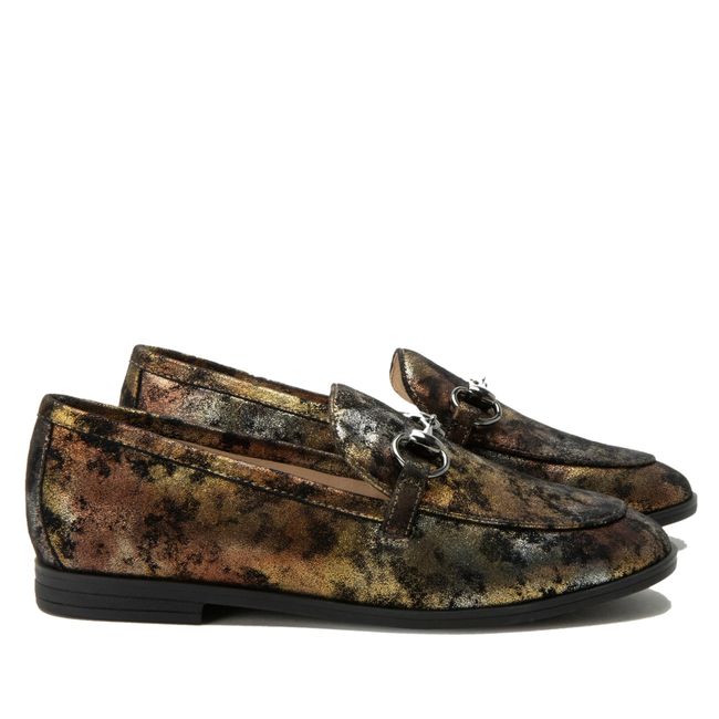 Sides of Alegria Women's Aya Penny Loafers in Metallic Mist