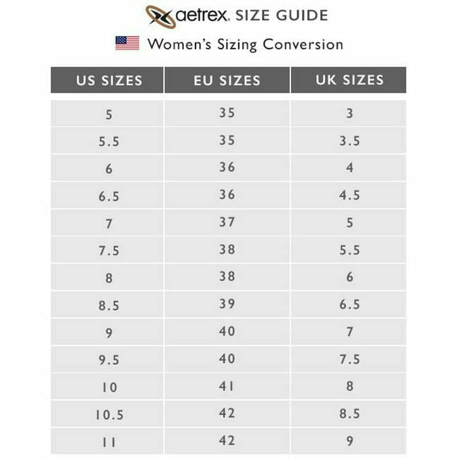 Aetrex footwear size chart
