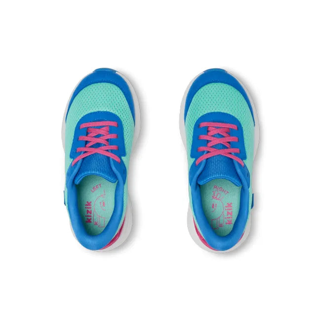 Upper of Kizik Little Kids Athens 2 Sneakers in multicolor with easy HandsFree Step-In heel