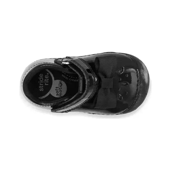 Stride Rite Kids' Janna Mary Jane Shoe Black Patent BG023503