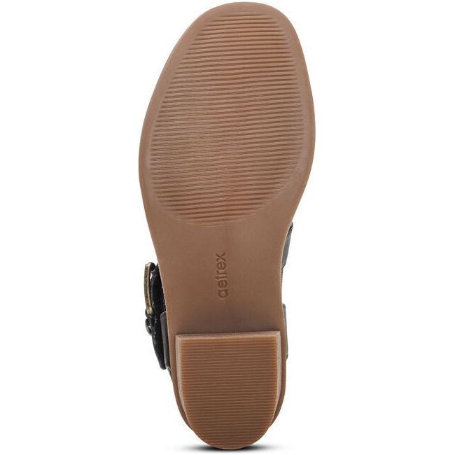 Aetrex Women's Kristin Block Heel Sandal Black BH100W