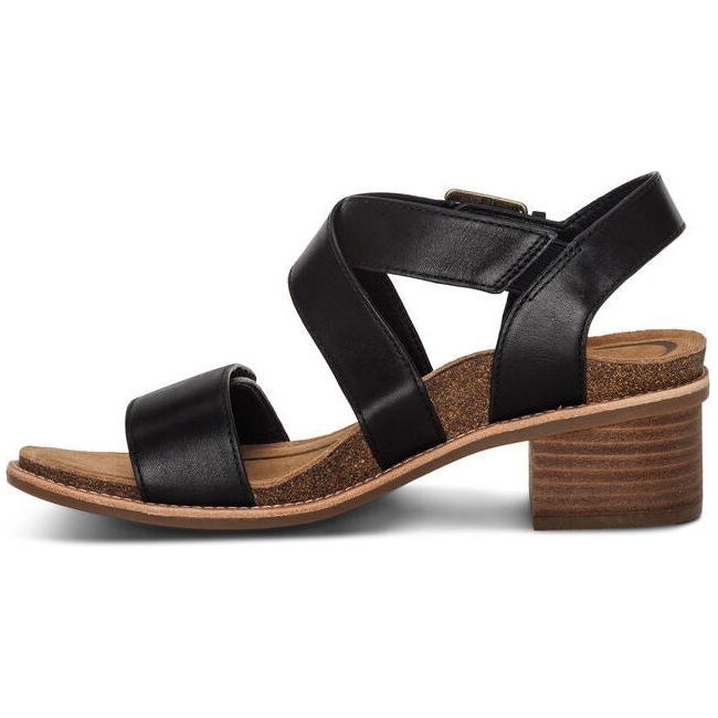 Aetrex Women's Kristin Block Heel Sandal Black BH100W
