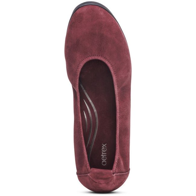Aetrex Women's Brianna Ballet Flat Burgundy BW109W