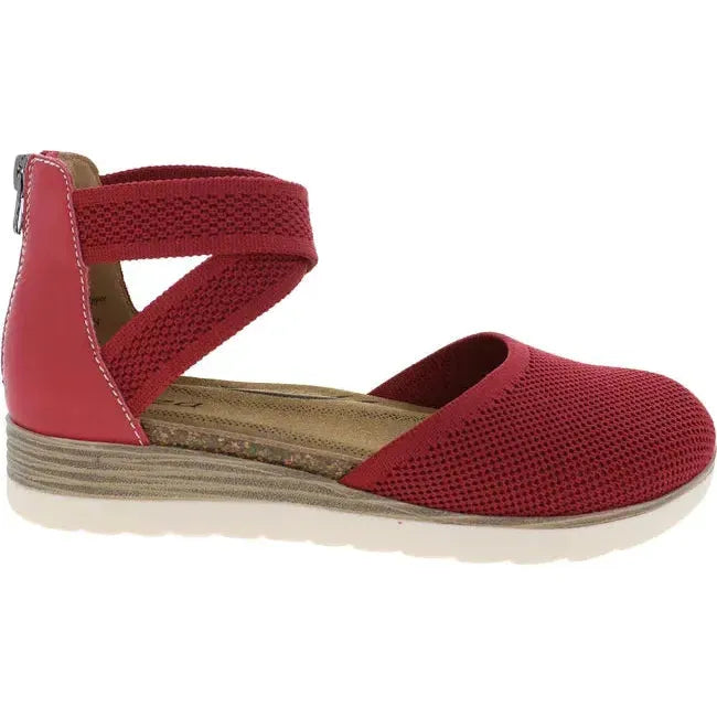 Biza Women's Blanche Closed Toe Sandal Red