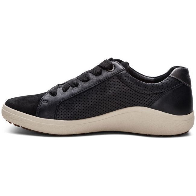 Aetrex Women's Courtney Lace Up Sneaker Black CA100W