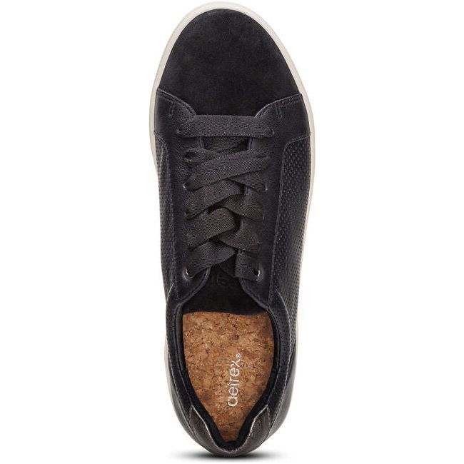 Aetrex Women's Courtney Lace Up Sneaker Black CA100W