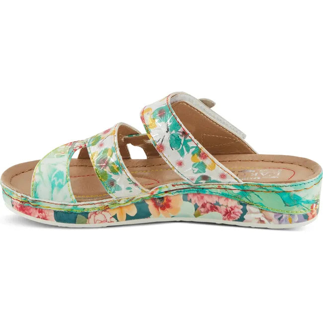 L'Artiste Women's Caimanala Sandal Mint Green Multi