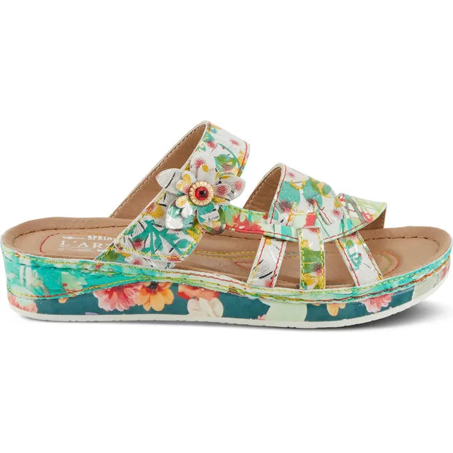 L'Artiste Women's Caimanala Sandal Mint Green Multi