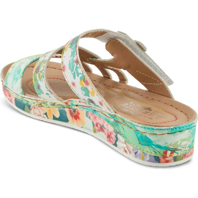 L'Artiste Women's Caimanala Sandal Mint Green Multi