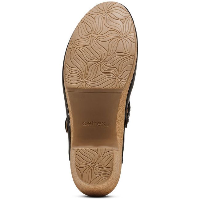 Aetrex Women's Corey Clog Black Leather CC100W