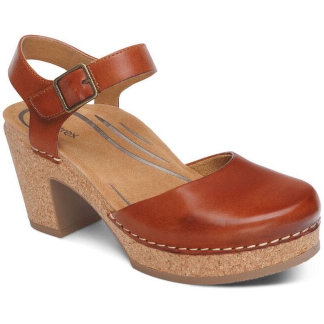 Aetrex Women's Finley Heel Cognac CC204W
