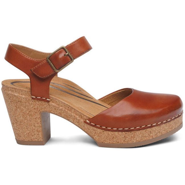 Aetrex Women's Finley Heel Cognac CC204W