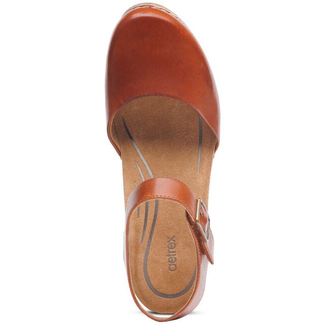 Aetrex Women's Finley Heel Cognac CC204W